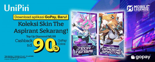 Miliki Skin Kolaborasi MLBB dan The Aspirant! – Ekstra Cashback GoPay Coins dan UniPin Credits dengan Top Up Diamond Pakai GoPay!